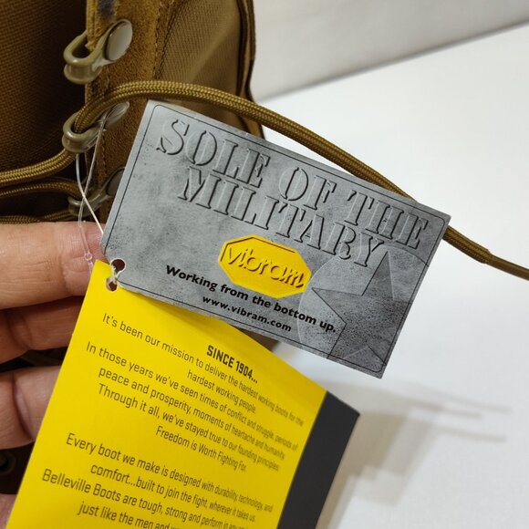 Belleville C290 Ultralight Combat Training Boot Sz 7R Vibram Outsole Coyote Brow - Picture 9 of 9